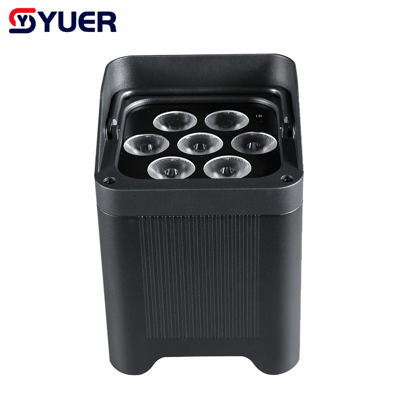 YUER™ IP65 Waterproof 7x18W LED RGBALC 6 in1 Battery Par Light Wash Effect DMX512 Remote APP Control for DJ Disco Theater Bar Club Event Party Stage Effect Lighting