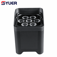 YUER™ IP65 Waterproof 7x18W LED RGBALC 6 in1 Battery Par Light Wash Effect DMX512 Remote APP Control for DJ Disco Theater Bar Club Event Party Stage Effect Lighting