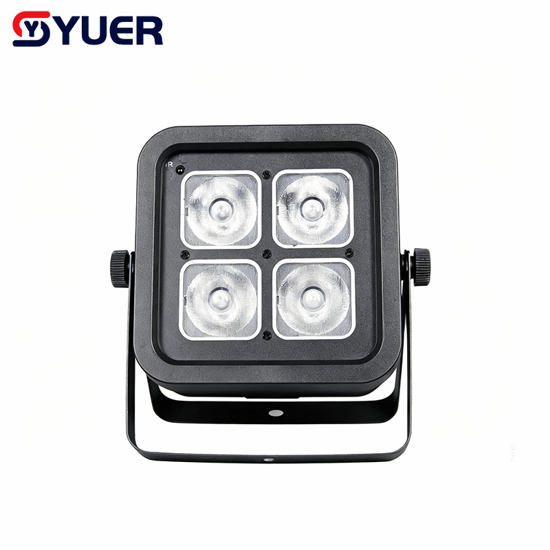 YUER™ 4x18W LED RGBWAUV 6in1 Battery Par Light Wash Effect DMX512 Remote Control For DJ Disco Party Bar Club Wedding Stage Lighting
