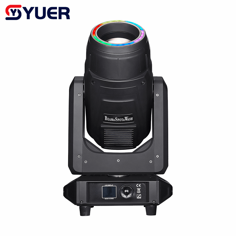 YUER™ 280W Bulb Beam Spot Wash 3in1 Moving Head Light With Ring 5 Prism Frost Zoom Effect ROBE Chanel DMX512 For DJ Disco Party Wedding Dance Stage Lighting