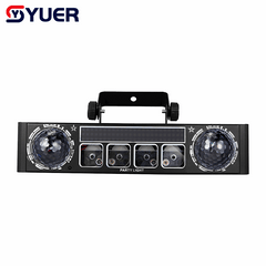 YUER™ 2Pcs 3x3W RGB +78Pcs 5050 LED Bracket Light With RGB Laser Wash Magic Ball Effect DMX512 Remote Control For DJ Disco Party Bar Club Wedding Stage Lighting