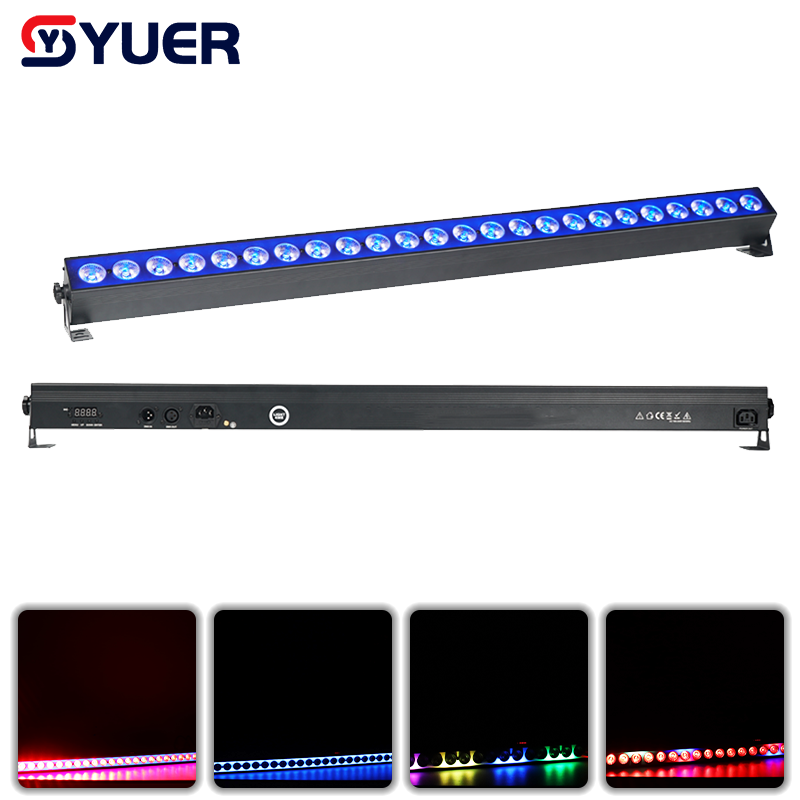 YUER™ 24x3W RGBW 4in1+ Auxiliary Light Wall Wash Light Wash Effect DMX512 App Remote Control For DJ Disco Party Bar Club Wedding Stage Lighting