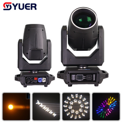 YUER™ 295W Bulb Moving Head Light With Ring Frost Focus Rainbow Six Line Prisms Effect DMX512 Sound Control For DJ Disco Party Bar Club Wedding Stage Lighting