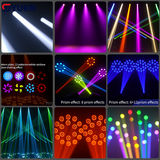 YUER™️ LED 300W Beam Spot Moving Head Light With LED Aperture+Double Prism+Rainbow+Atomization Effect Electric focusing Stage Lighting For DJ Disco Party Christmas Bar Club Wedding
