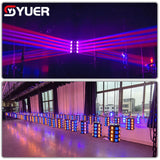 YUER™️ LED Beam 16x10w RGBW + 16x10w Amber COB Strobe Lifting Hight 1-6M DMX Artnet Mode Dj Disco Stage Lighting Club Bar Wedding