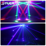 YUER™ 3 Head Beam Moving Head Light 12x10W CREE 4IN1 + RGB laser + 144 pcs 5050RGB lamp beads DMX stage lighting suitable for Dj disco party KTV club indoor light