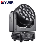 YUER™️ LED 19X15W RGBW 4IN1 Bee Eye Moving Head Light With Electronic Focus DMX512 For Dj Dmx Stage Light Effect Light Disco