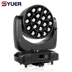 YUER™️19X40W RGBW 4IN1 LED Moving Head Light WASH ZOOM Voice Control Circle Control Effect RDM DMX512 For Ktv Disco Dj Bar Stage Lighting