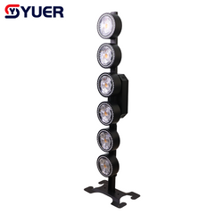 YUER™️LED Projecteur Par 6 Œillets 6X60W COB 2200K+Perles RVB Lampe Rétro Verticale Lumière Télescopique Réglable Effet Wash Mural DMX512 Pour DJ Scène Bar Discothèque