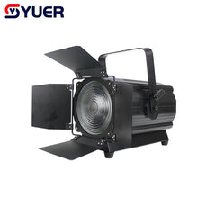 Foco COB Frsnel YUER™️ 200W/300W con Zoom Automático, Lámpara LED DMX512, Iluminación de Escenario para Conciertos con Aletas Cortaflujo