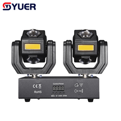 YUER™ 6x10W Gold Strobe +24x3W 2 Head Moving Head Light Strobe Effect DMX512 Remote Control For DJ Disco Wedding Event Party Bar Club