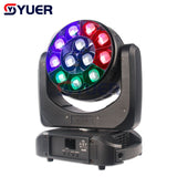 YUER™️ LED Beam Wash Bees Eyes 12x40w RGBW Zoom Moving Head Light Stage Effect Lighting For Party Dj Disco Wedding Dance Floor Bar