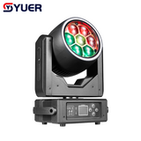 YUER™️MINI 7x40W RGBW 4IN1 LED Bee Eye Moving Head Light With Ring Wash Zoom Strobe Effect DMX512 For Party DJ Equipment Stage Effect Lighting
