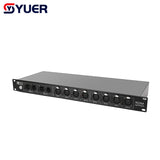 YUER™️ DJ Stage Light RDM Distribution 8 Way DMX Controller Adjustable Address Code Online Equipment Optical Signal Amplifier Splitter