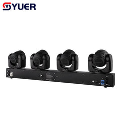 Barra de luz de cabeza móvil de haz LED YUER™ 4x80W RGBW 4 en 1 con anillo DMX512, iluminación de escenario con efectos para DJ, discotecas, bodas y fiestas