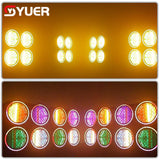 YUER™ LED 4x30W COB Amber Warm White With RGB 120W LED SMD Ring Retro Splicing Party Wedding Background Wash Effect Strobe Stage