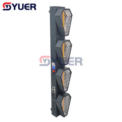 YUER™️ Portman 4 cabezas brújula giratoria infinita luz retro 4X80W + 48X3W LED efecto de flash retro luz DJ discoteca fiesta bar boda DMX 