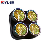 YUER™ LED 4x30W COB Amber Warm White With RGB 120W LED SMD Ring Retro Splicing Party Wedding Background Wash Effect Strobe Stage