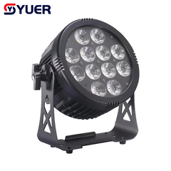 YUER™️ Luz LED Par a batería impermeable IP66 12X18W RGBWA+UV 6EN1 con WIFI, control maestro-esclavo e inalámbrico DMX512 para equipos de DJ, iluminación de efectos de escenario