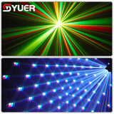 YUER™ Stage Effect Lighting 5x10W RGBW LED RG Laser 2x10W White Strobe RGB Ring Moving Head Party Dj Disco Club Stage Lighting