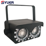 YUER™️LED 2X50W RGB/Gold/White + Warm White +8pcs RGB Audience Light Voice Control DMX512 For DJ Disco Dance Bar Professional Laser Light