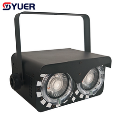 YUER™️LED 2X50W RGB/Or/Blanc + Blanc chaud + 8 lumières d'ambiance RVB Contrôle vocal DMX512 Pour DJ Disco Danse Bar Lumière Laser Professionnelle
