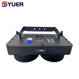 YUER™ 2x50W Gold + 128Pcs RGB 2 Eyes Retro Audience Lights With Aperture Matrix Light For DJ Party Stage Effect Lighting