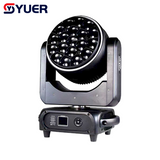 YUER™️LED 19X40W RGBW 4IN1 Zoom Bee Eye Moving Head Light With Ring Linear Dimming LCD DMX512 For Party Wedding DJ Disco