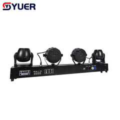 YUER™️ 2 focos móviles de haz de 40W, 6 luces par de 8W, estrobo blanco, láser verde, soporte 4 en 1, efectos de discoteca Dj, iluminación de escenario DMX, discoteca musical