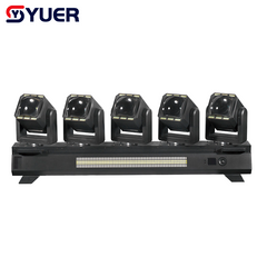 YUER™️LED 5X80W RGBW 4IN1 Projecteur de Faisceau à Tête Mobile Sans Électrode Avec Effet Stroboscopique 180X3W Blanc Chaud+180X3W Blanc RDM DMX512 Pour DJ Discothèque Fête Mariage