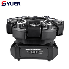 YUER™ 10x10w RGBW Haz de 6 Brazos Efecto Super Bee Eye Donkey Kong Luz de Cabeza Móvil con Tiras de Luz Iridiscentes Estroboscopio Blanco/Dorado Efecto Láser RG DMX512 Control de Sonido para DJ Discoteca Bar KTV