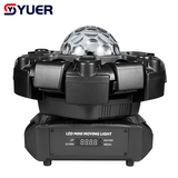 YUER™ 6x10W RGBW Beam Battle Shadow Six Arm Magic Ball Moving Head Effect Light With White/Gold Strobe RG Laser Kaleidoscope Effect DMX512 Sound Control For DJ Disco Bar KTV Club