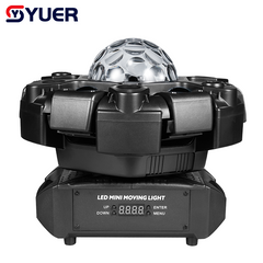 YUER™ 6x10W RGBW Beam Battle Shadow Six Arm Magic Ball Moving Head Effect Light With White/Gold Strobe RG Laser Kaleidoscope Effect DMX512 Sound Control For DJ Disco Bar KTV Club