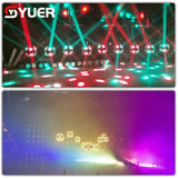 YUER™ RGBW 300W LED 4in1 Lifting Football Shape Light DMX Rolling Beam Moving Head Stage Effect DJ Party Christmas Decoration Lights