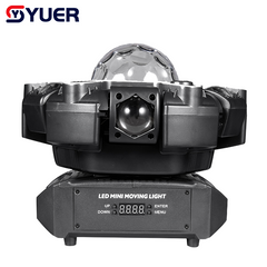YUER™ 6x10w RGBW Beam Boule Magique 6 Bras Super Donkey Kong Effet Tête Mobile Lumière Avec Bandes Lumineuses Irisées Stroboscope Blanc/Or Effet Laser RG DMX512 Contrôle Sonore Pour DJ Disco Bar KTV
