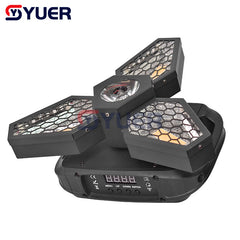 YUER™️ Nouveau moule Mini Rotation infinie 3x50W LED rétro Flash Light DMX512 DJ Party lumières clignotantes club de danse Disco effet de scène lumière 