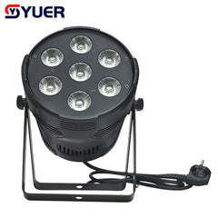 YUER™️ NOUVEAU Moule LED Plat Par 7X12W RGBW Lumière Famille Fête D'anniversaire Théâtre Éclairage De Scène De Mariage DMX512 Télécommande Musicale 