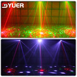 YUER™️ With Remote Disco Laser Butterfly Light DMX512 Beam Wash Lighting Wedding Club Decoration Device Holiday Party Strobe Projector