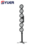 YUER™️ NEW 6 Eyes 6X50W COB + RGB Flood Blinder Light Adjustable Telescopic DMX512 For DJ Stage Lighting Effect Disco Bar Wedding Party