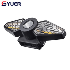 YUER™️Nouvelle Lumière Rétro à Rotation Infinie 2X80W Dorée+60W 4EN1 LED Avec Anneau Lavant DMX512 Pour DJ Soirée Lumières Clignotantes Club de Danse Disco Effet de Scène