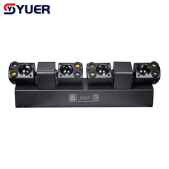 YUER™ 4x5W COB Warm White +2 Red 2 Green Laser Moving Head Light With Strobe Laser Effect DMX512 For DJ Disco Wedding Event Party Bar Club