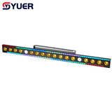 YUER™️LED 18X3W Golden Point Control Wall Washer Light With 120X0.5W RGB 3IN1+Horse Racing Effect DMX512 For DJ Club Disco Party Dance Floor