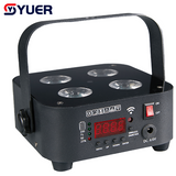 YUER™️ Battery LED Par Light 4X15W RGBWA UV 6IN1 DMX512 Control DJ Party Disco Wedding KTV Battery Stage Light