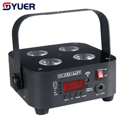 YUER™️ Foco LED Par a batería 4X15W RGBWA UV 6EN1 Control DMX512 DJ Fiesta Discoteca Boda KTV Luz de escenario a batería
