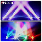 YUER™️ NEW Mold Waterproof IP66 7X40W RGBW 4 in 1 LED Bee Eyes Zoom Moving Head Light Dmx Beam Wash Stage Dj Disco Party Light