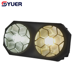 YUER™️Édition Standard 2 Yeux 2x100W Blanc+Blanc Chaud 2EN1 COB LED Blinder Lumière Blanc Froid et Blanc Chaud Pour DJ Fête Éclairage d'Effet Scène