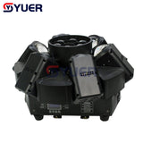 YUER™️ LED 6 Head Bee Eye Smart Beam Moving RGBW 4IN1 11/16/23/44CH DMX512 Stage Light Dj Led Moving Head Beam Light Music Party Disco