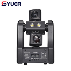 YUER™ 2x5W Warm White Strobe +1 Red 1 Green Laser Beam Moving Head Light With Strobe Beam Effect DMX512 Remote Control For DJ Disco Wedding Event Party Bar Club