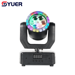 YUER™ MINI 6x8W RGBW Bee Eye Moving Head Light With Ring DMX512 Remote Control For DJ Disco Wedding Event Party Bar Club Stage Show