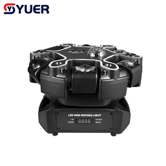 YUER™ 7x10W RGBW +3X3W +4x10W Gold/White Strobe 6 Arm Moving Head Light With Ring Wash Laser Strobe Effect DMX512 Sound Control For DJ Disco Wedding Event Party Bar Club